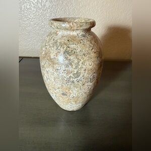 Pier 1 Fossil Stone Vase Natural Marble Decor